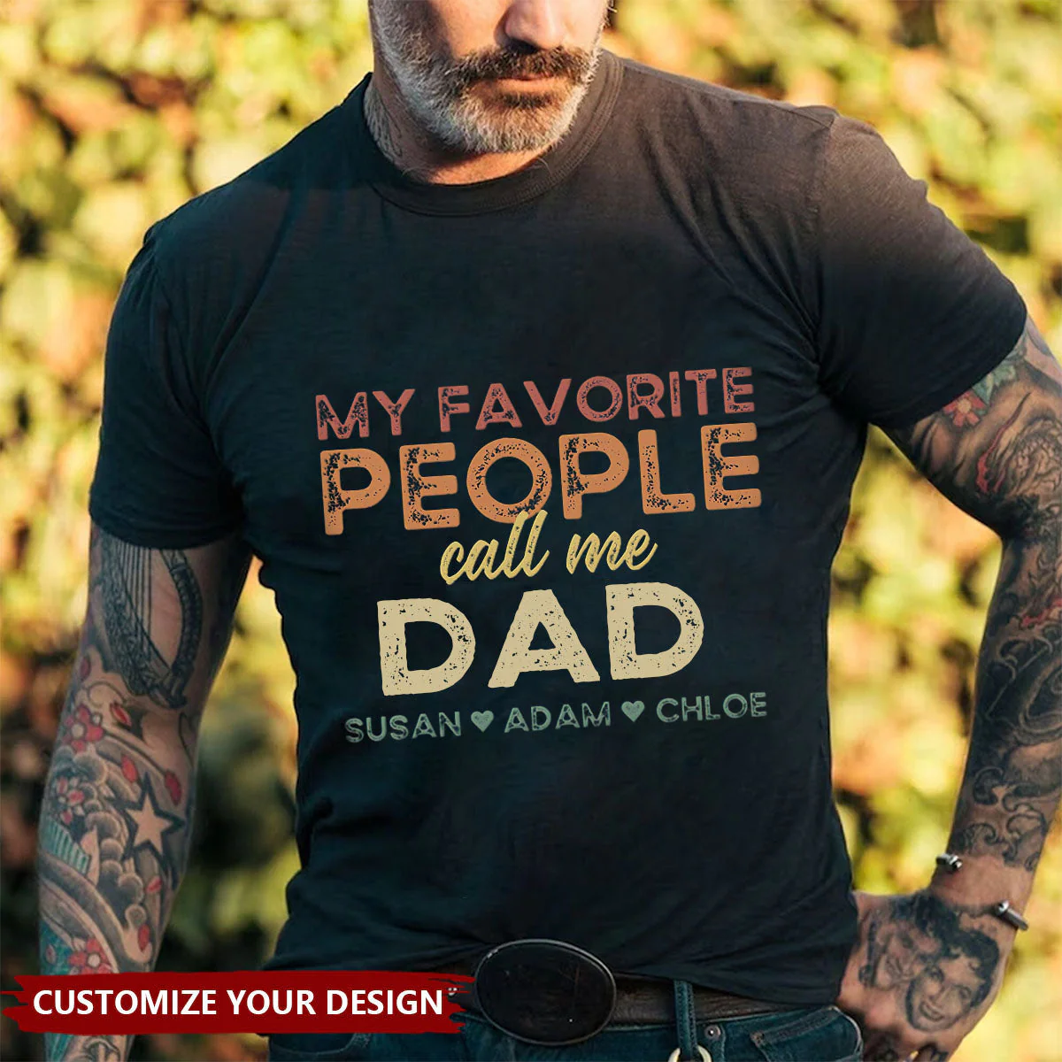 Father's Day Gifts Personalized Grandpa Shirt With Grandkids Names, Custom Grandpa Dad Gift - Giftlab