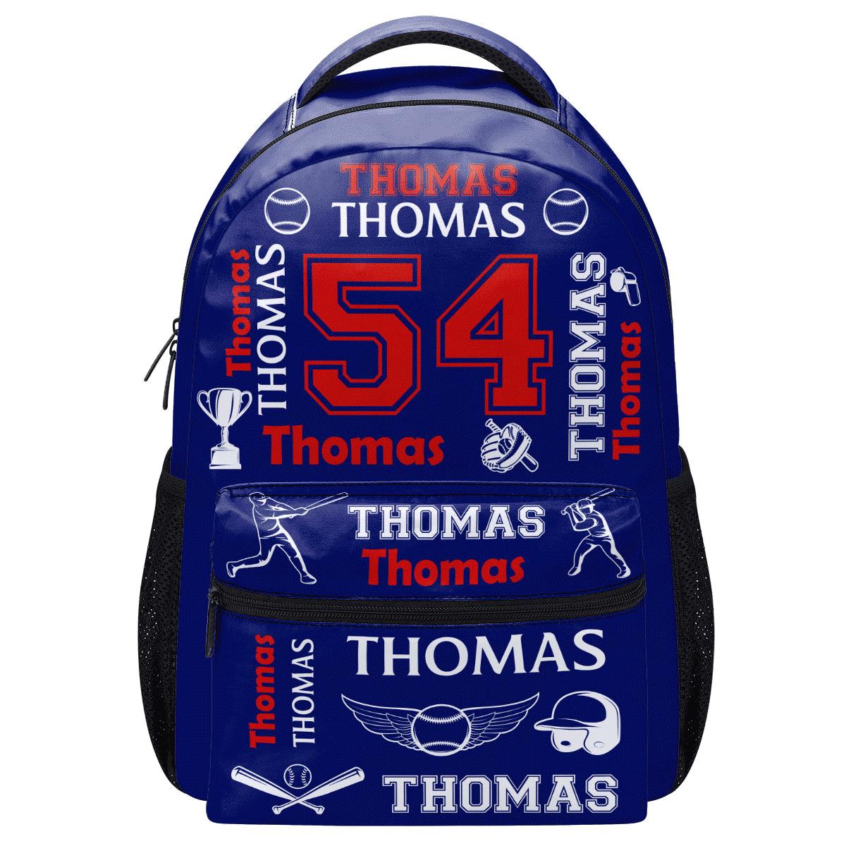 Custom Sports School Bag With Name Personalized Backpack Back to School Gift For Kids