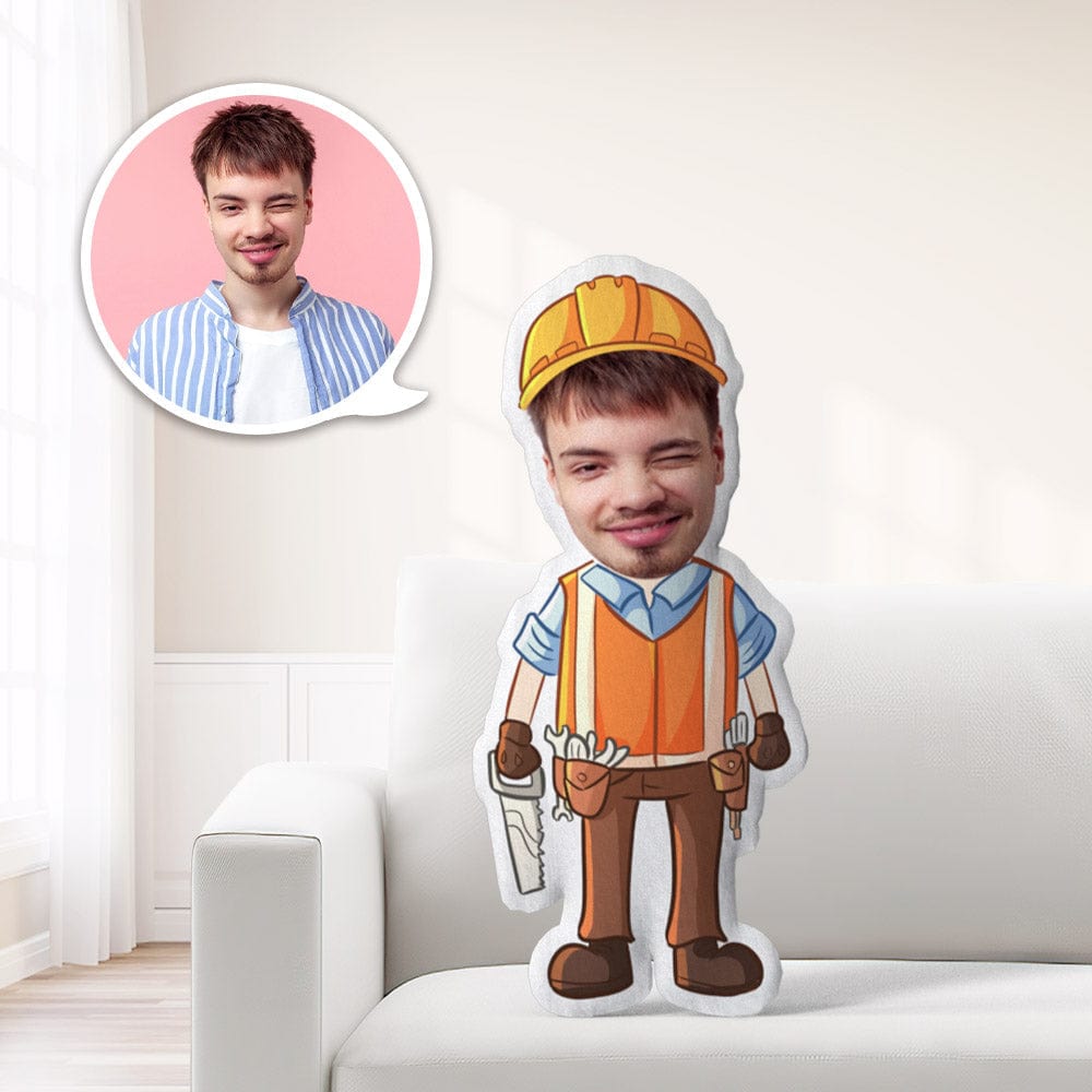 Custom Worker Minime Throw Pillow Gifts for Worker Personalized Worker Minime Throw Pillow - Giftlab