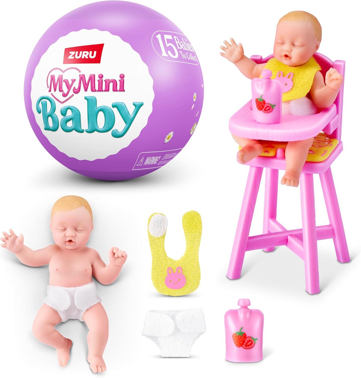 Collectible Mystery Capsule, Toy for Girls, Realistic Miniature Baby, Playset and Accessories (Single Capsule)