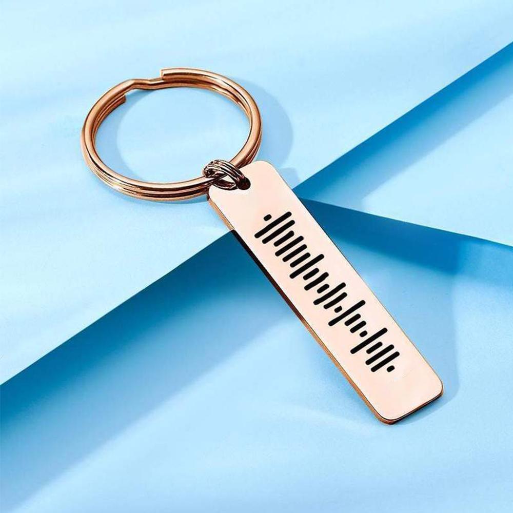 Music Keychain Custom Music Code Keychain Gifts for Friend - Giftlab