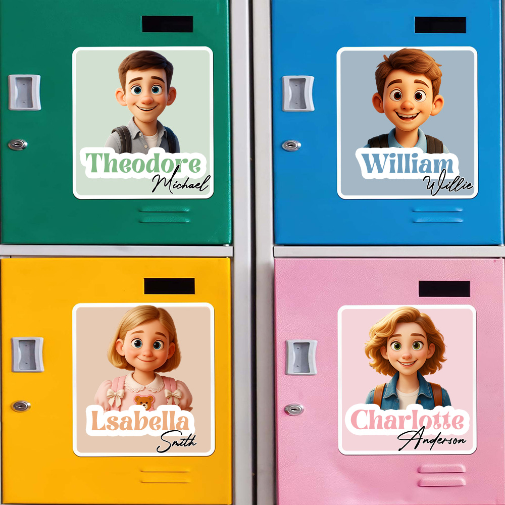 Custom School Locker Photo and Name Magnets Personalized Magnets For Lockers