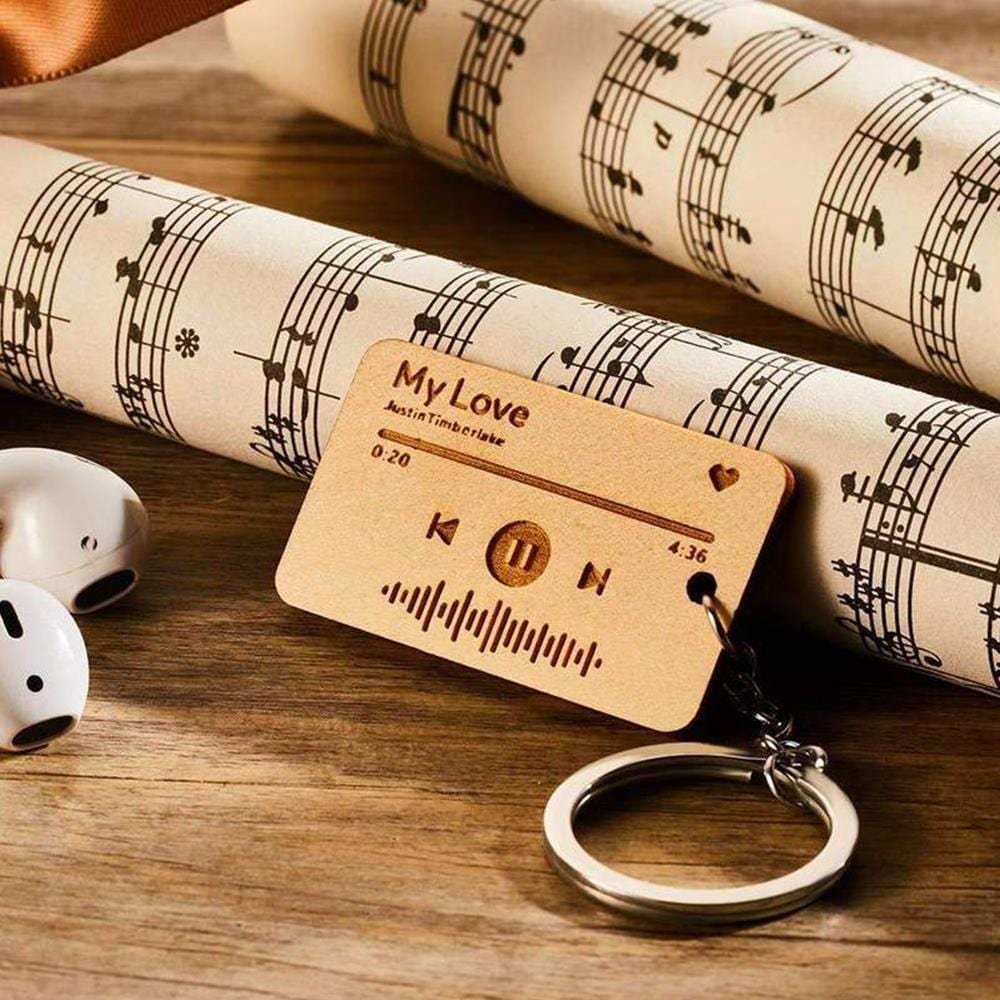 Custom Song Keychain Wooden Gift for Sympathy Gifts For Loss Of Mother - Giftlab
