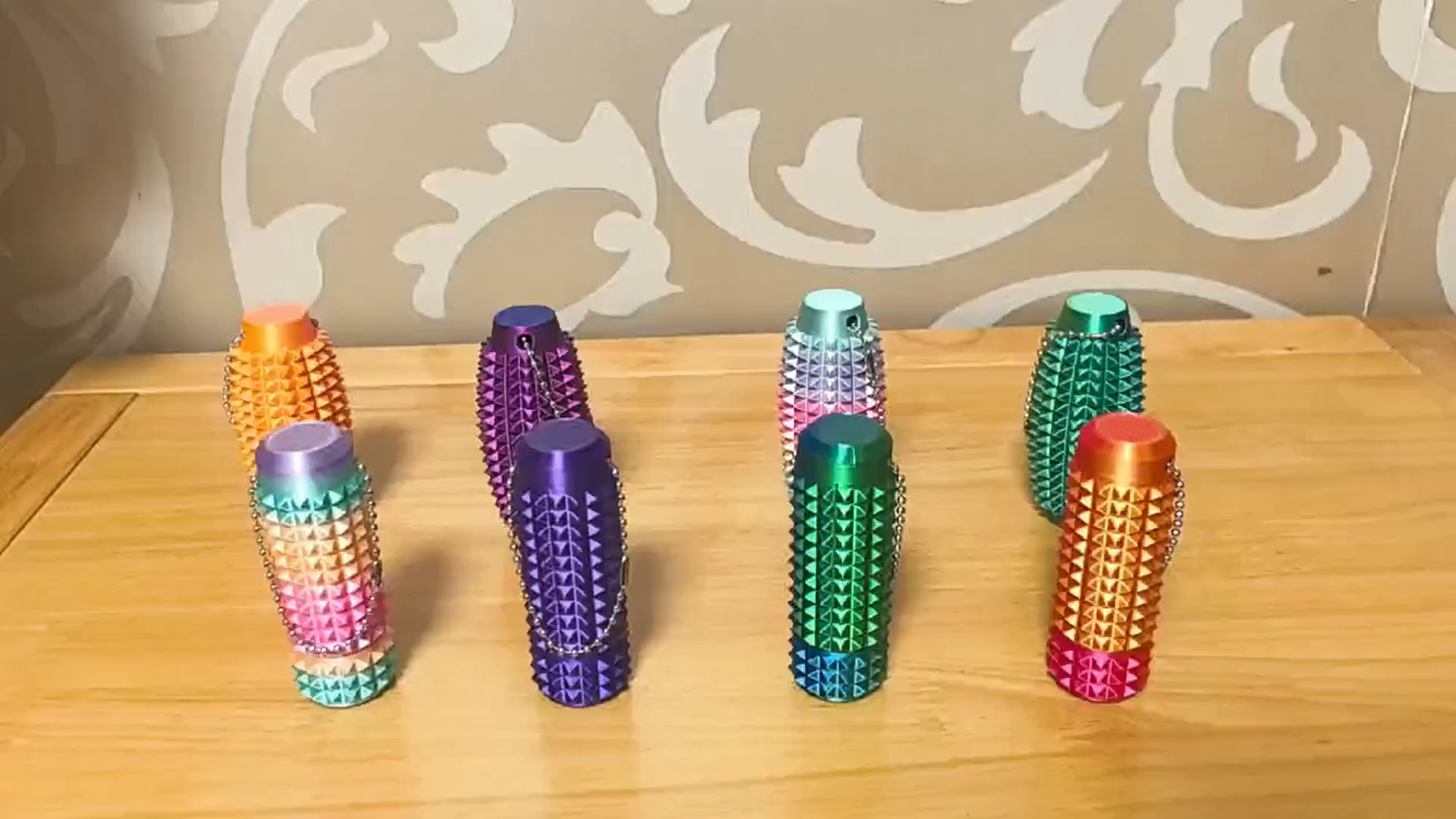 Custom Name Spiky Grippie Stim Keychain Mini Fidget Toy Venting Key Pendant for Anxiety Relief Positive