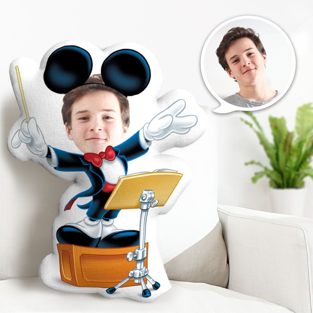 Custom Face Pillow Performer Mickey Mouse Minime Throw Pillows Personalized Gifts - Giftlab