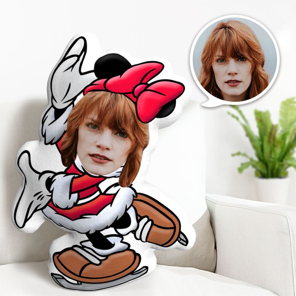 Custom Face Pillow Minnie Mouse Minime Throw Pillows Personalized Birthday Gifts - Giftlab