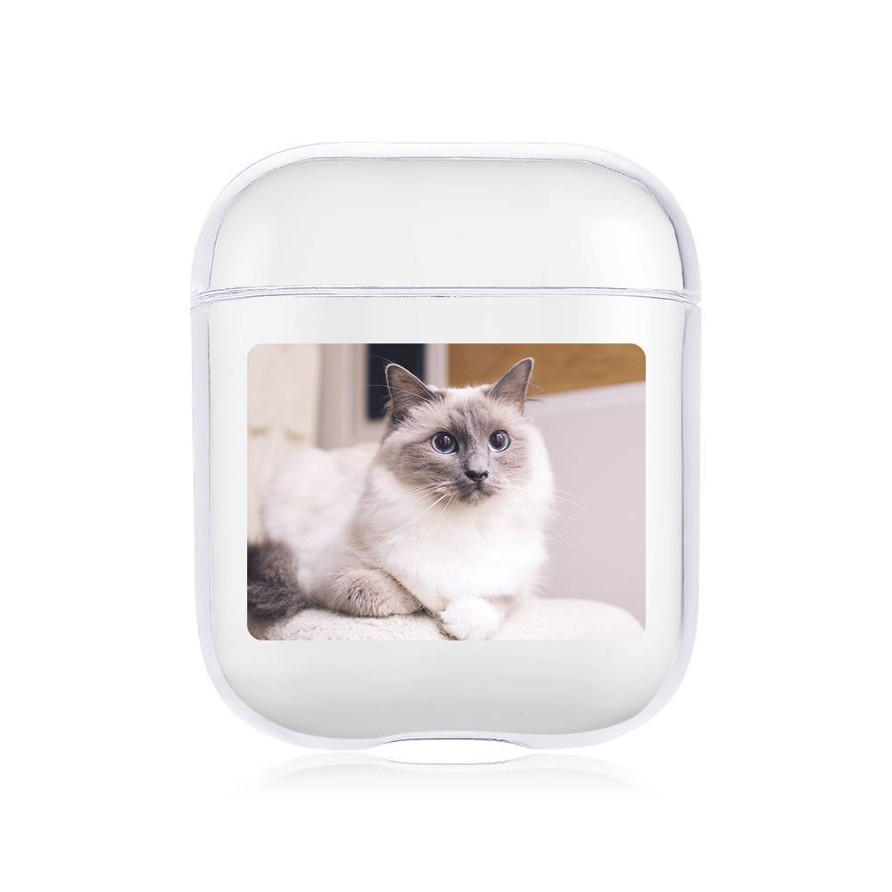 Custom Photo Earphone Case for AirPods Cat - Transparent - Giftlab