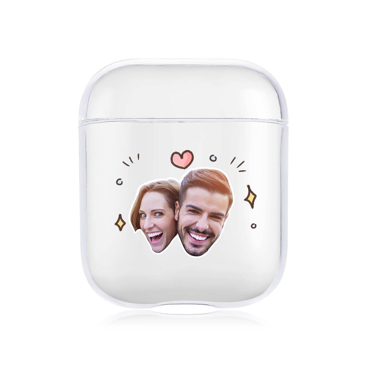 Custom Photo Earphone Case for AirPods Couple's Keepsake Gift Transparent - Avatar - Giftlab