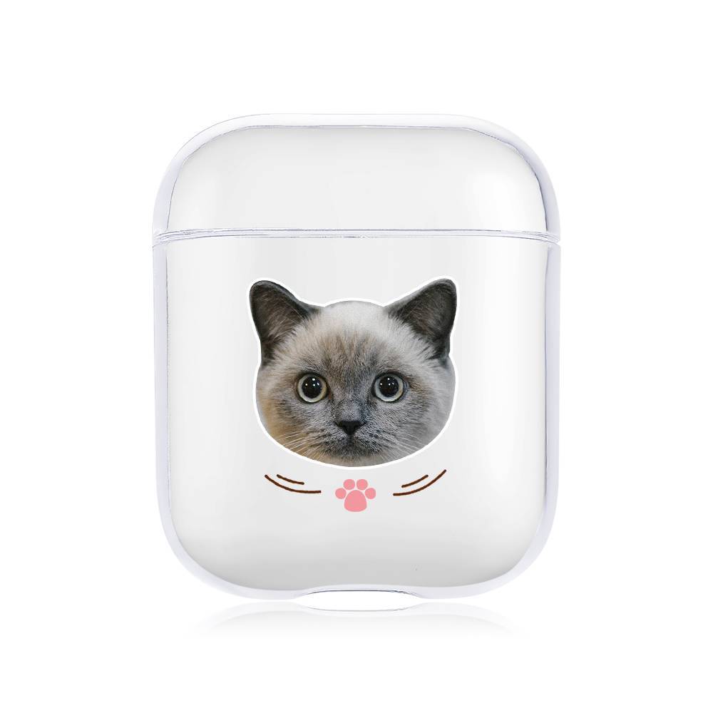 Custom Photo Earphone Case for AirPods Cat Transparent - Avatar - Giftlab