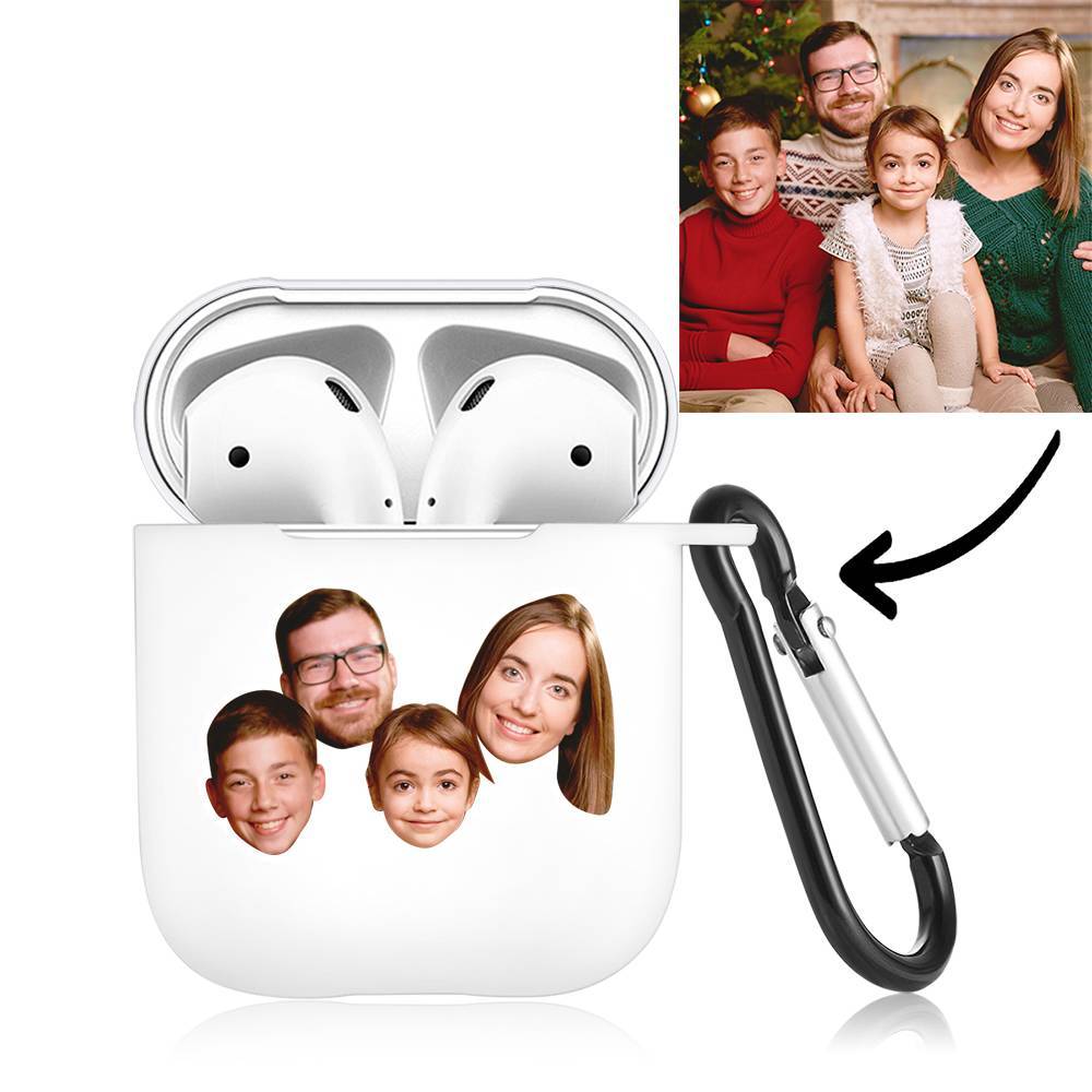 Custom Photo Earphone Case for AirPods Happy Family White - Avatar - Giftlab