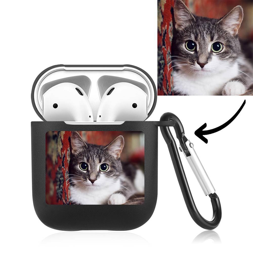 Custom Photo Earphone Case for AirPods Cat - Black - Giftlab