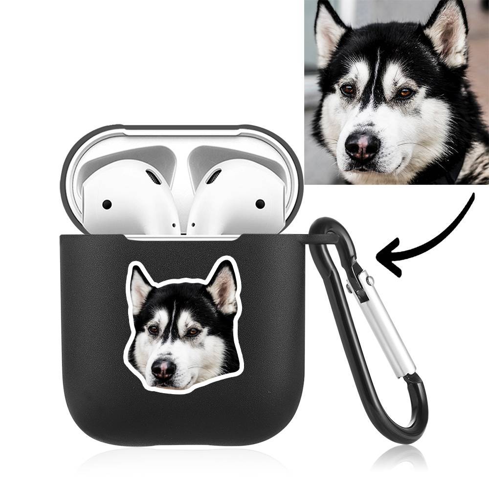 Custom Photo Earphone Case for AirPods Lovely Dog Black - Avatar - Giftlab