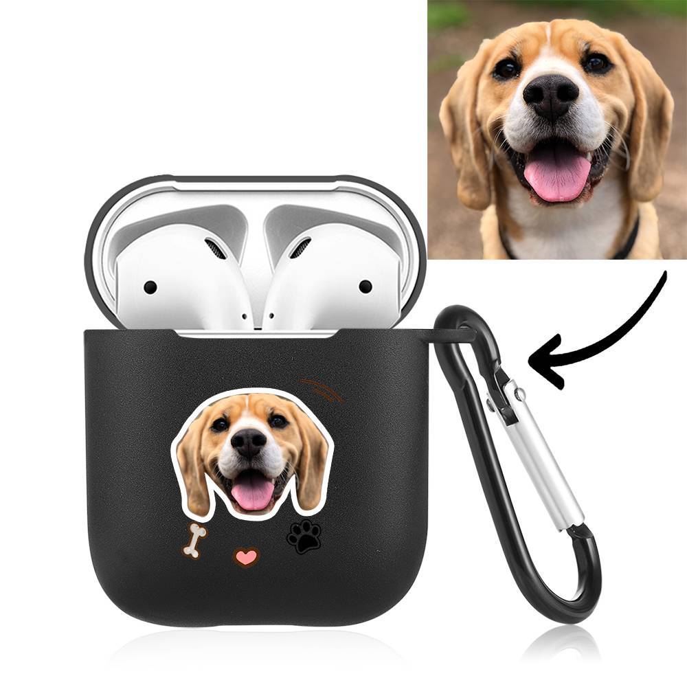 Custom Photo Earphone Case for AirPods Cute Dogs Black - Avatar - Giftlab