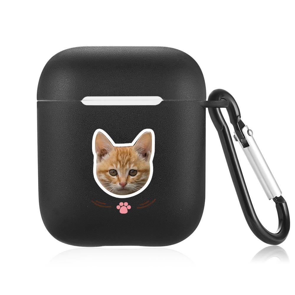Custom Photo Earphone Case for AirPods Cat Black - Avatar - Giftlab