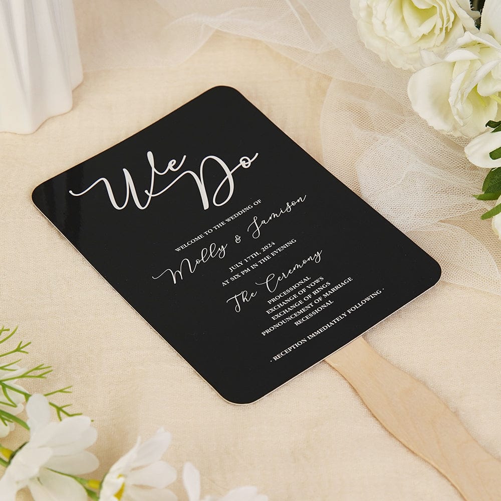Personalized We Do Wedding Program Fans Gift for Wedding - Giftlab