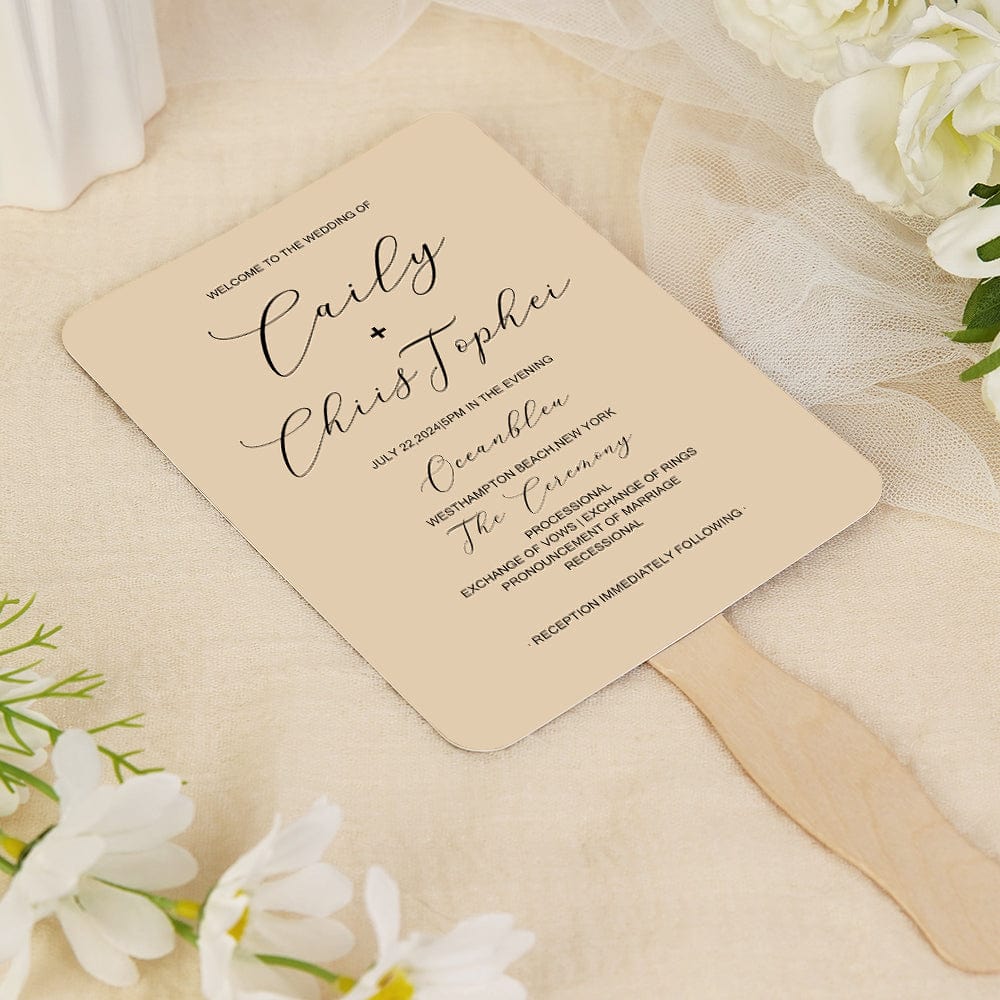 Personalized Wedding Program Fans Gift for Wedding - Giftlab