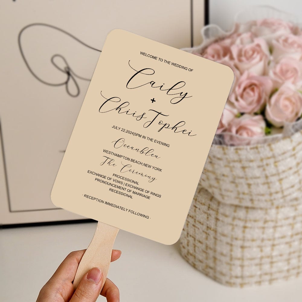 Personalized Wedding Program Fans Gift for Wedding - Giftlab