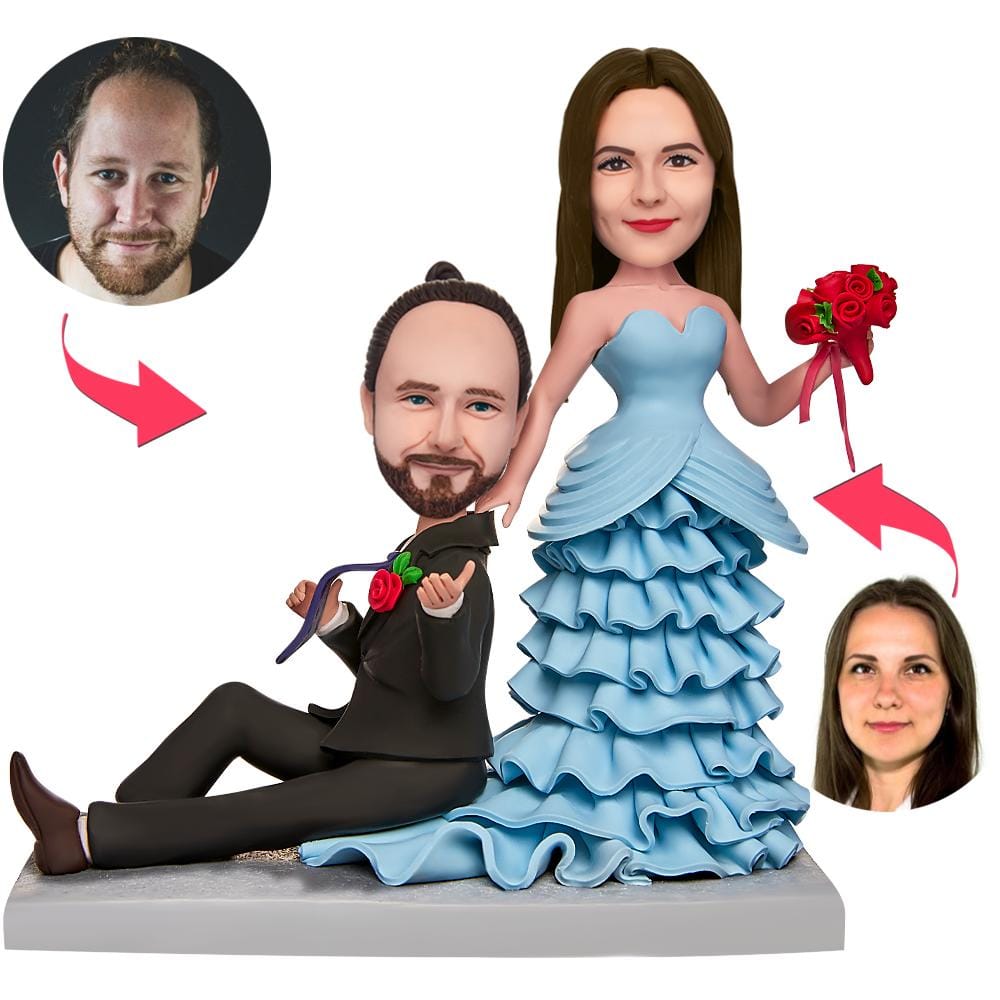 Custom Couple Bobbleheads Personalized Bobblehead Newly Couple Gift - Giftlab