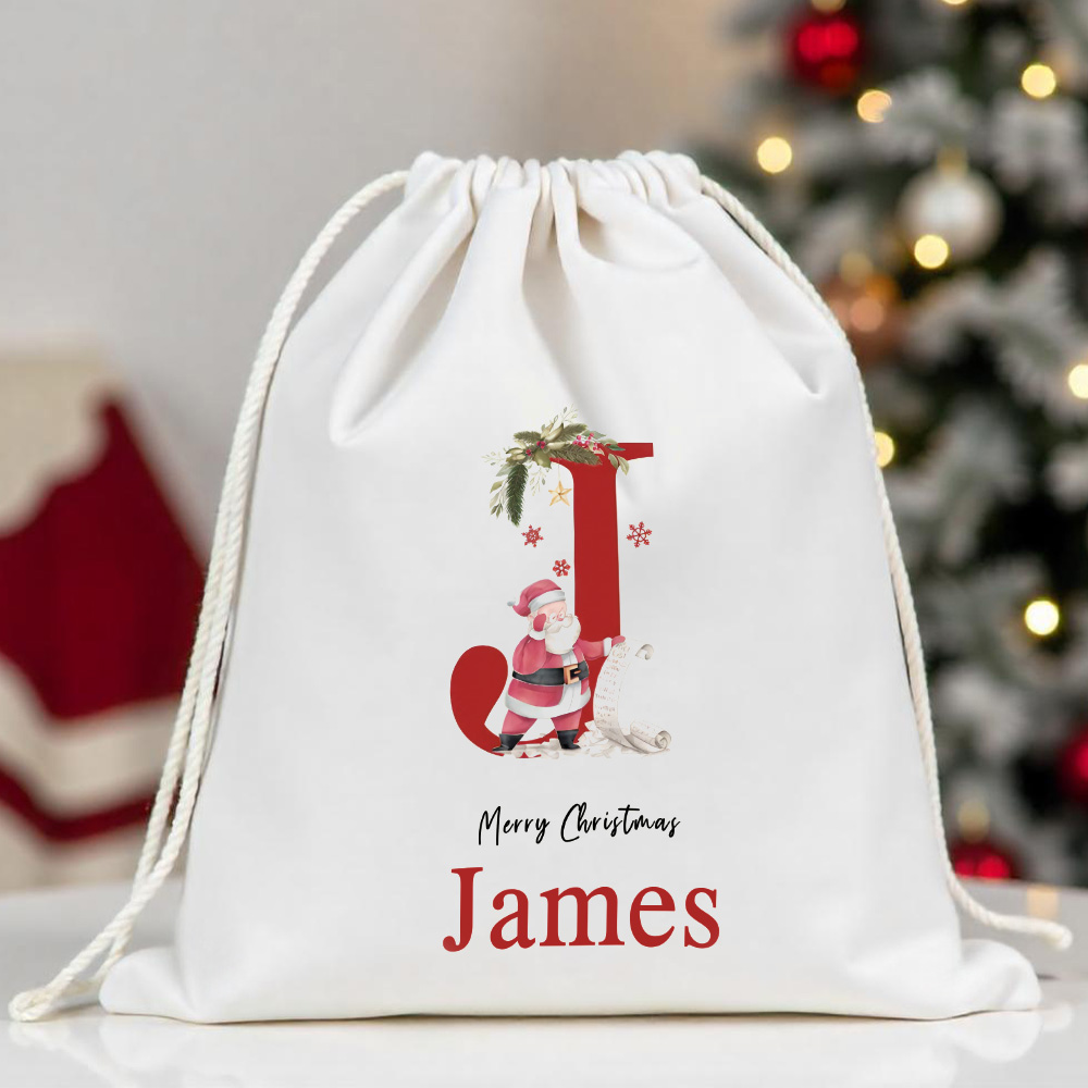 Custom Lettering Christmas Gift Bags