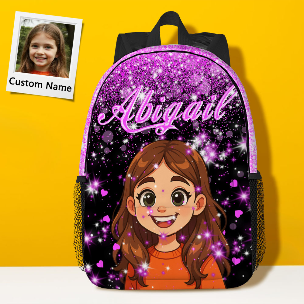 Personalized Backpack Afro Black Girl,Custom Name School Backpacks,Bookbag with Lunch Bag Set,Text School Bag for Girls,Back To School Gifts