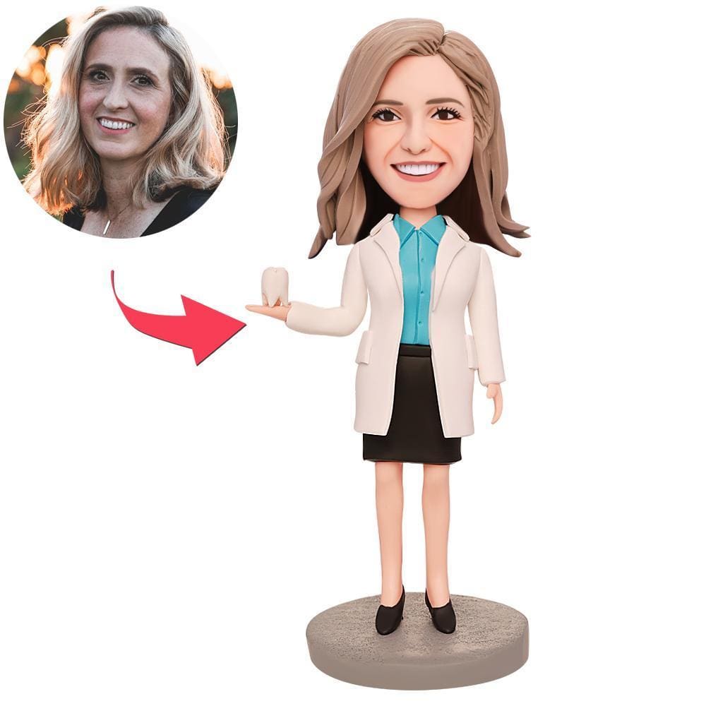 Custom Female Bobblehead Dentist Thank Tou Gifts for Doctors Personalized Best Friend Gifts Birthday Gifts Graduation Gifts - Giftlab