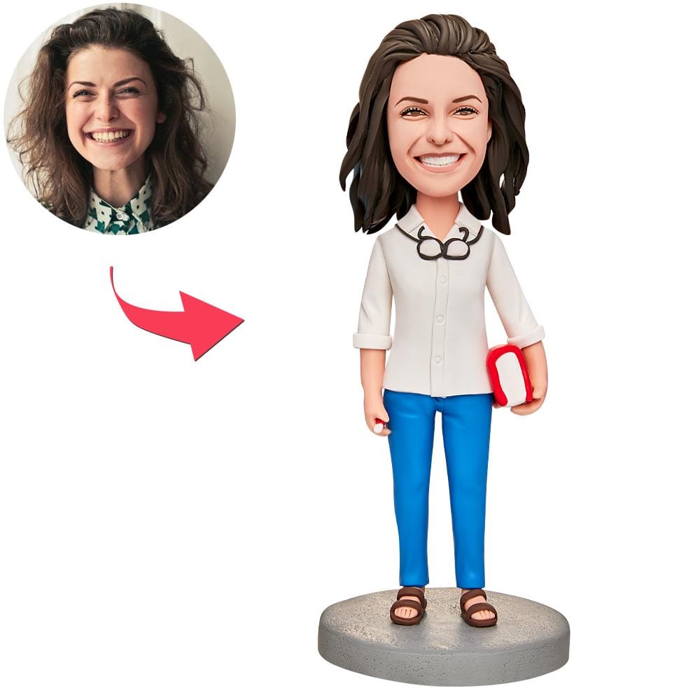 Knowledgeable Teacher Custom Bobbleheads With Engraved Text Gifts for Mom - Giftlab