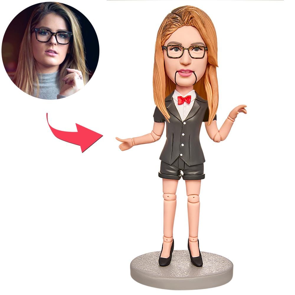 Custom Bobblehead with Engraved Text Halloween Horror Puppet Gifts for Her - Giftlab