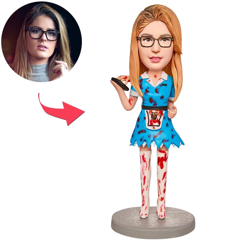 Custom Bobblehead Halloween Gifts for Her Scary Waiter - Giftlab