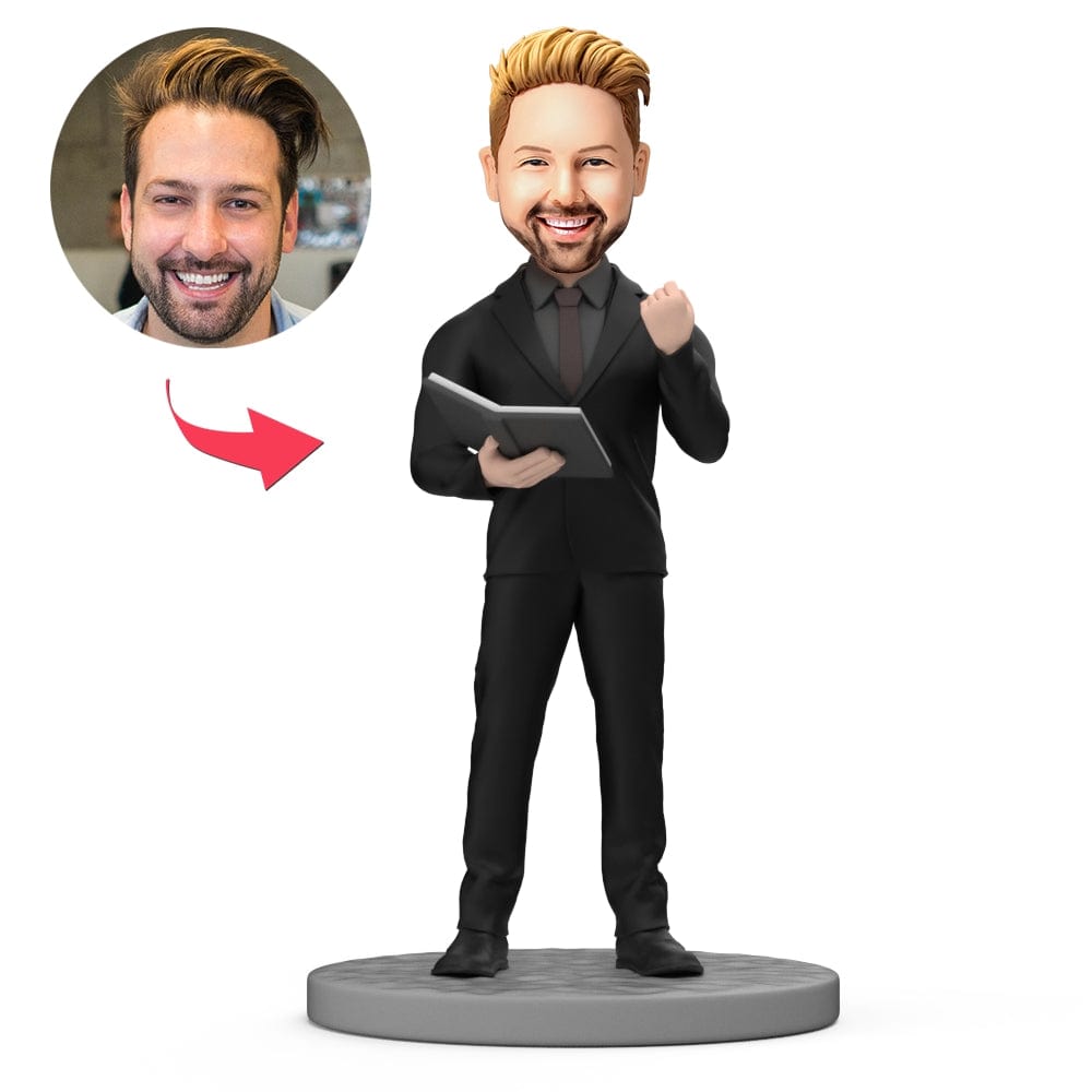 Custom Bobblehead Wedding Host/Emcee With Engraved Text - Giftlab