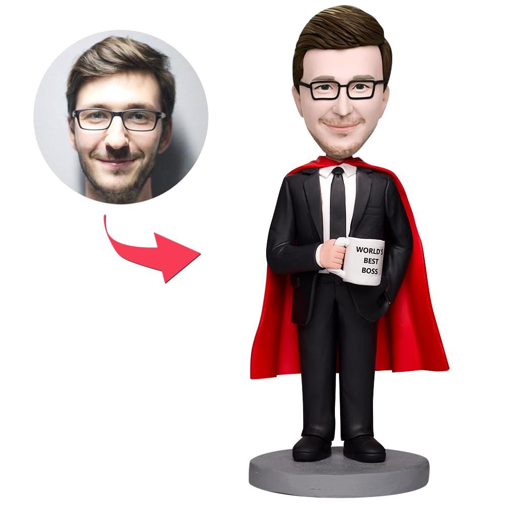 Personalized Super Boss Bobblehead With Engraved Text - Giftlab
