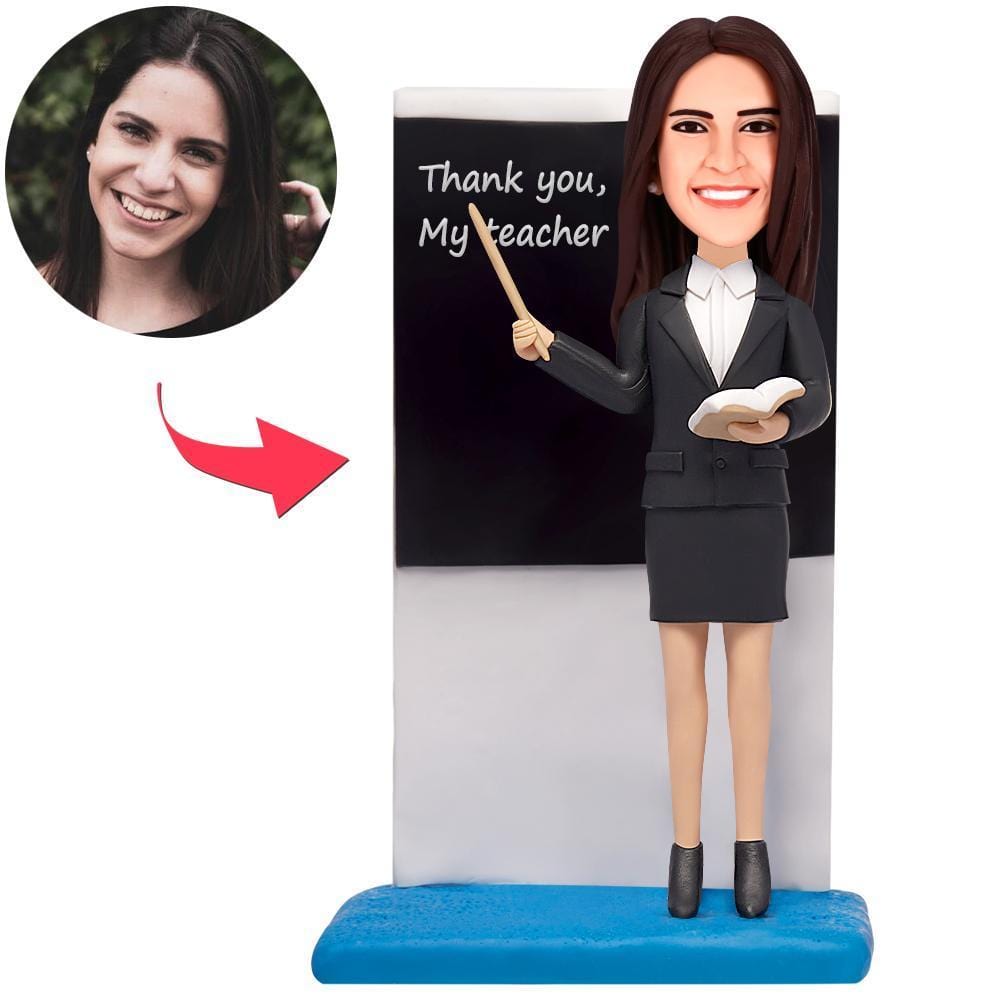 Custom Female Teacher Bobblehead Teacher Appreation Gifts For Her - Giftlab