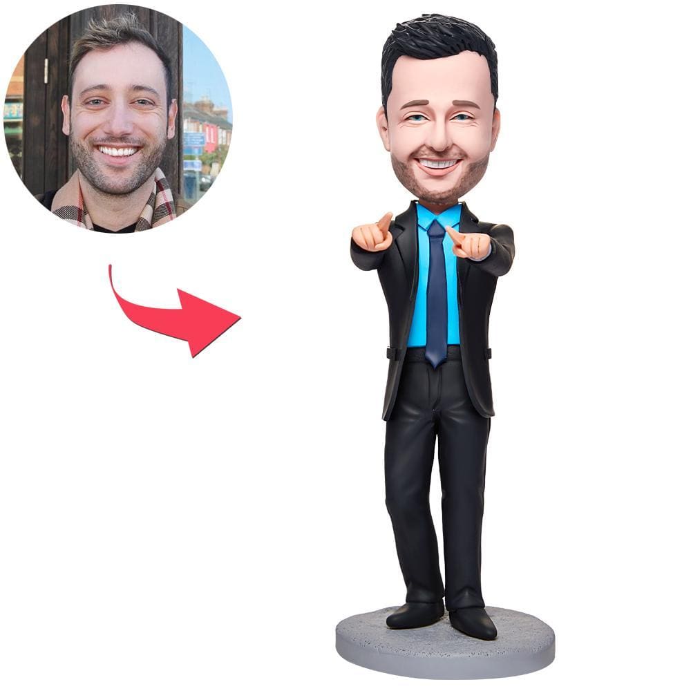 Personalized Business Man Good Job Bobbleheads With Engraved Text - Giftlab