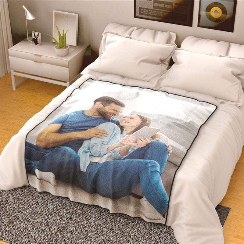 Valentine's Day Gift Custom Photo Blanket Picture Blanket Personalized Blanket Anniversary Gift - Giftlab