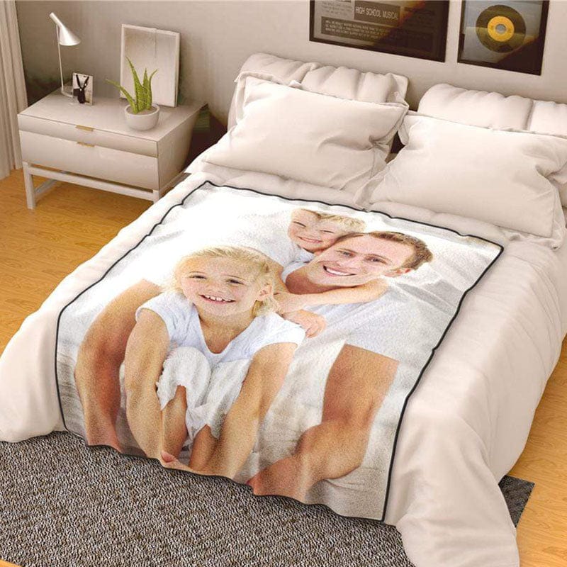 Personalized Photo Fleece Blanket for Family Unique Gifts - Giftlab