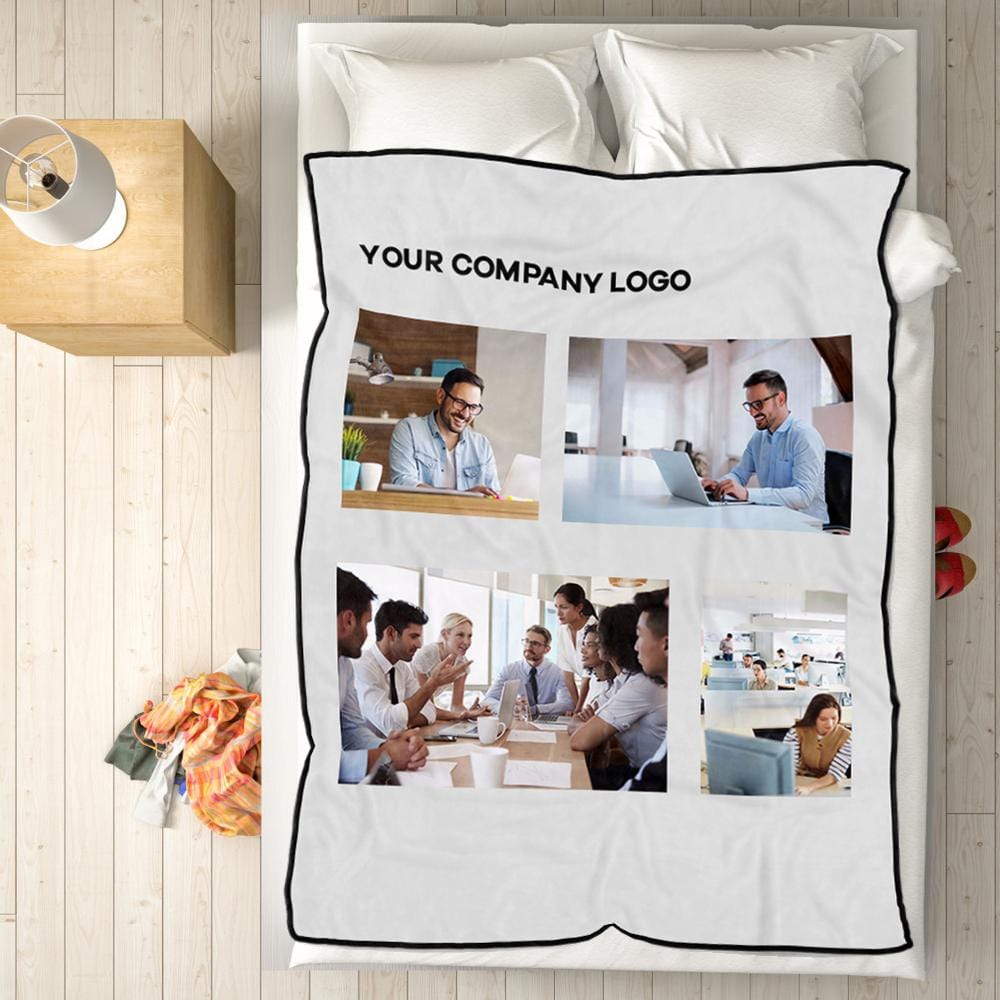 Custom Fleece Blanket Business Gift  Company Gifts - Giftlab