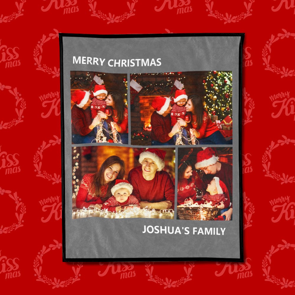 Custom Photo Blanket Christmas Gift For Family or Friends - Giftlab