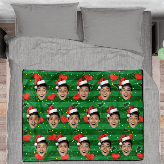 Personalized Blanket Christmas Gift - Green - Giftlab