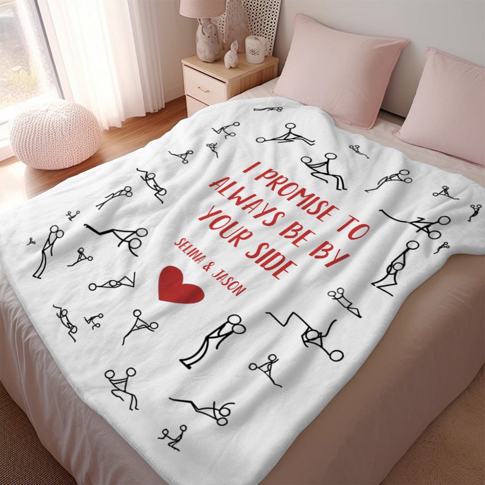 Custom Names Couple Blanket Valentine's Day Gift - Giftlab