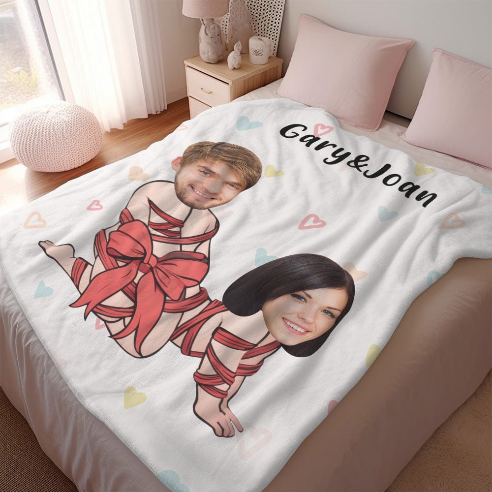 Personalized Photo Blanket Custom Faces and Names Gifts for Him - Giftlab