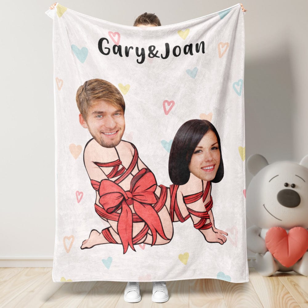 Personalized Photo Blanket Custom Faces and Names Gifts for Him - Giftlab