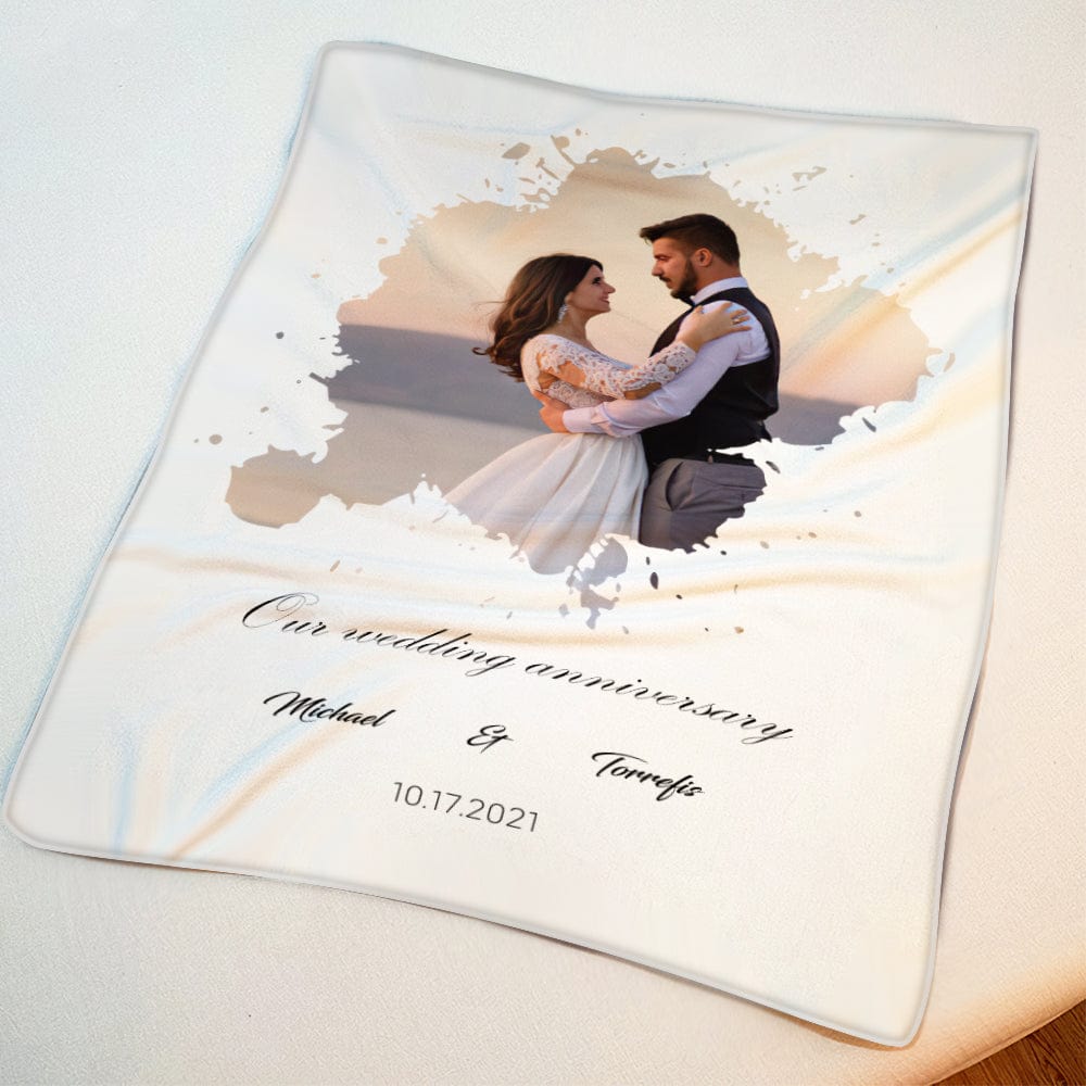 Custom Wedding Blanket Personalized Photo Blankets Wedding Gifts Anniversary Gift - Giftlab