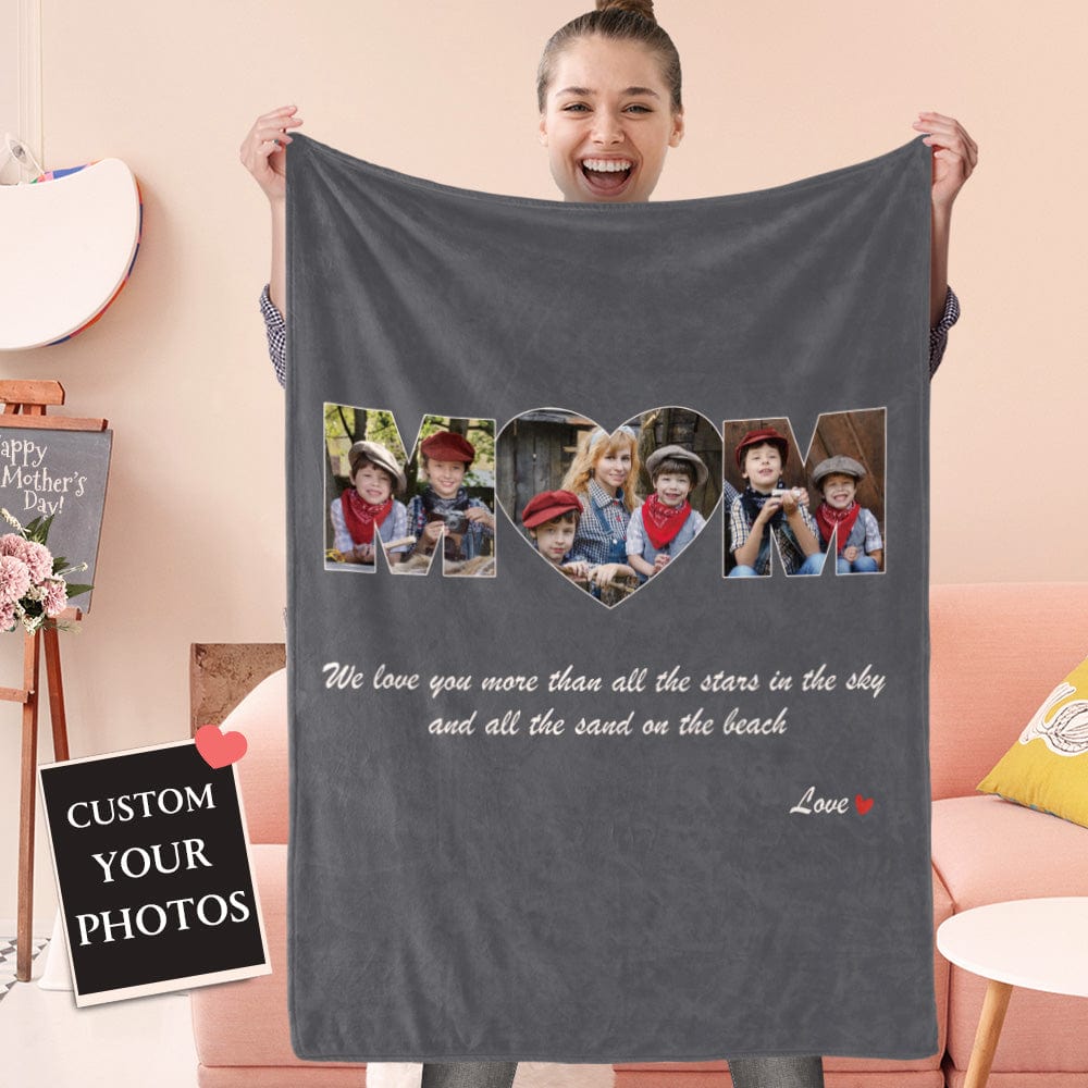 Mother's Day Blanket Custom Photo Blanket Gift for Mom - Giftlab