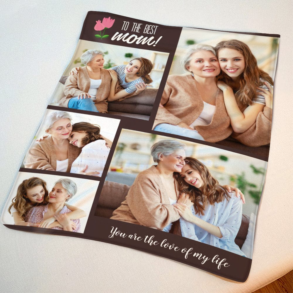 Mother's Day Blanket Personalized Photo Blanket Family Blanket Unique Gift for Mom - Giftlab