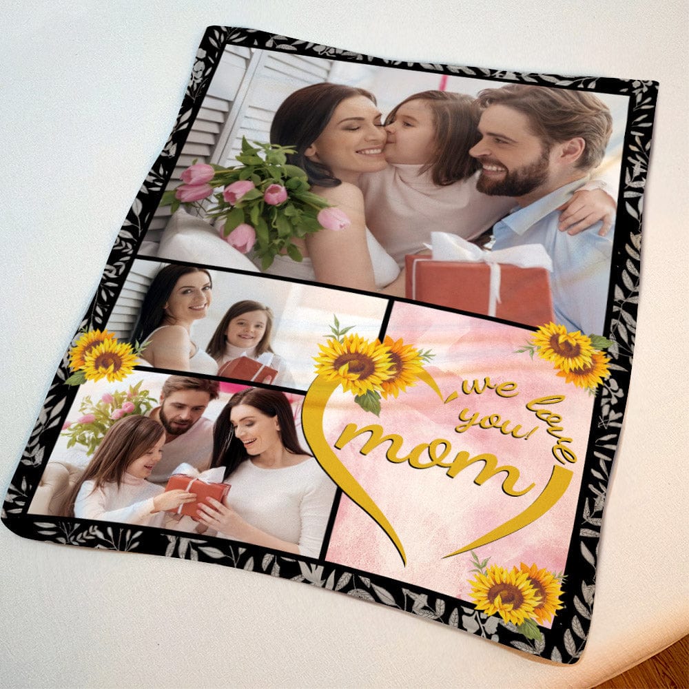 Mother's Day Blanket Personalized Photo Blanket Family Gift for Mom - Giftlab
