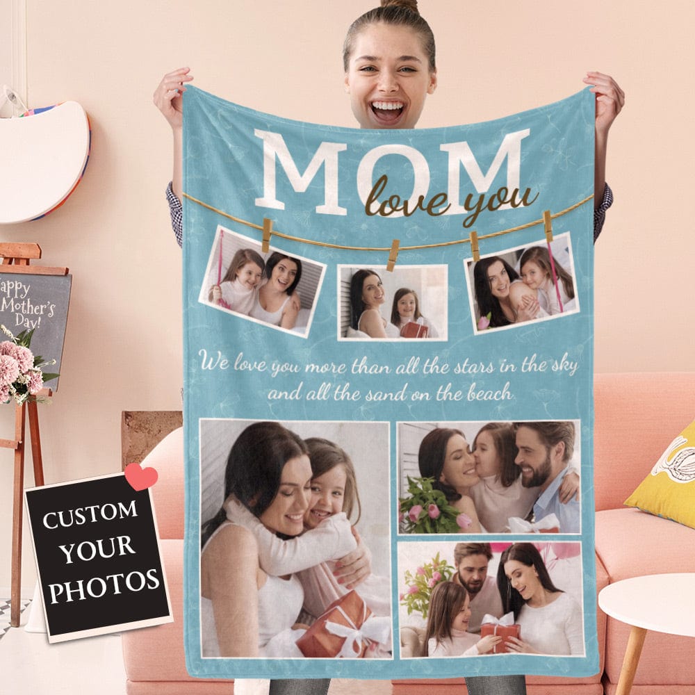 Mother's Day Blanket Custom Photo Blanket Personalized Blanket Mother's Day Gift - Giftlab