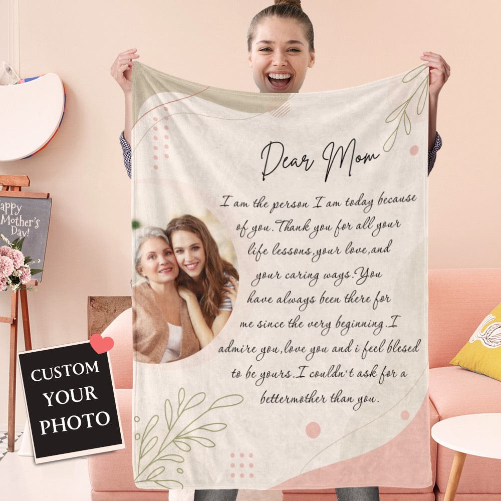 Mother's Day Blanket Custom Photo Blanket Best Gifts for Her - Giftlab