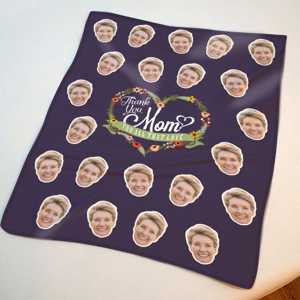 Mother's Day Blanket Custom Face Blanket Best Mother's Day Gifts for Mom - Giftlab