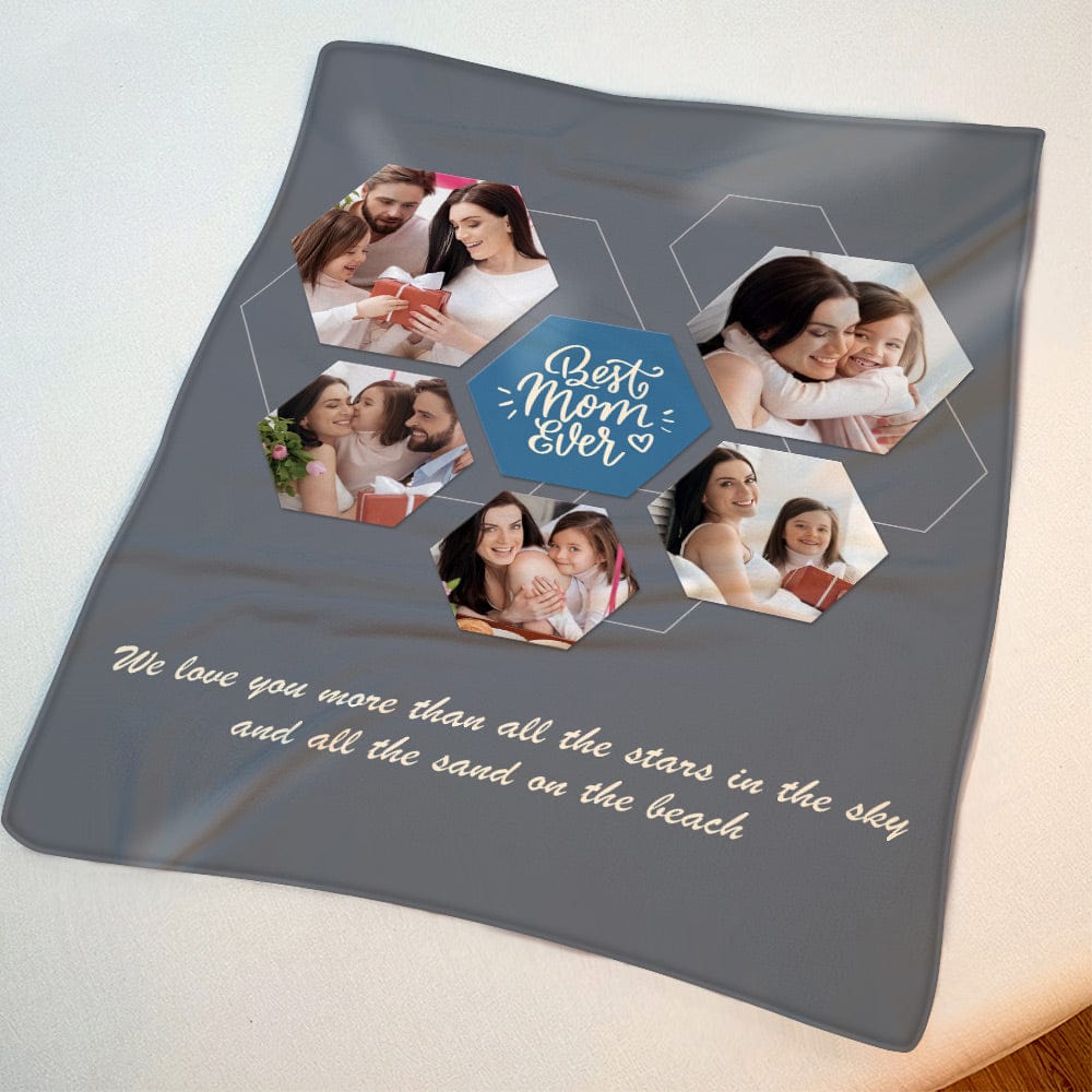Mother's Day Blanket Personalized Photo Blanket Gifts - Best Mom Ever - Giftlab