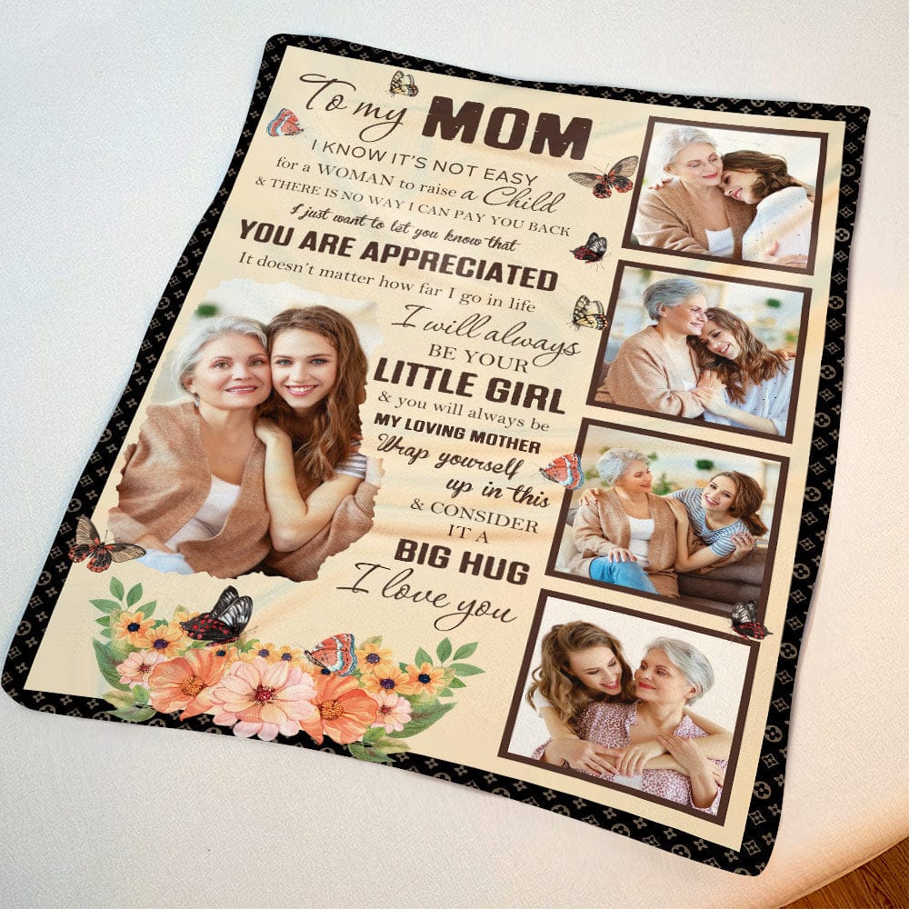 Mother's Day Blanket Custom Photo Blanket Dear Mom Gifts for Mom - Giftlab