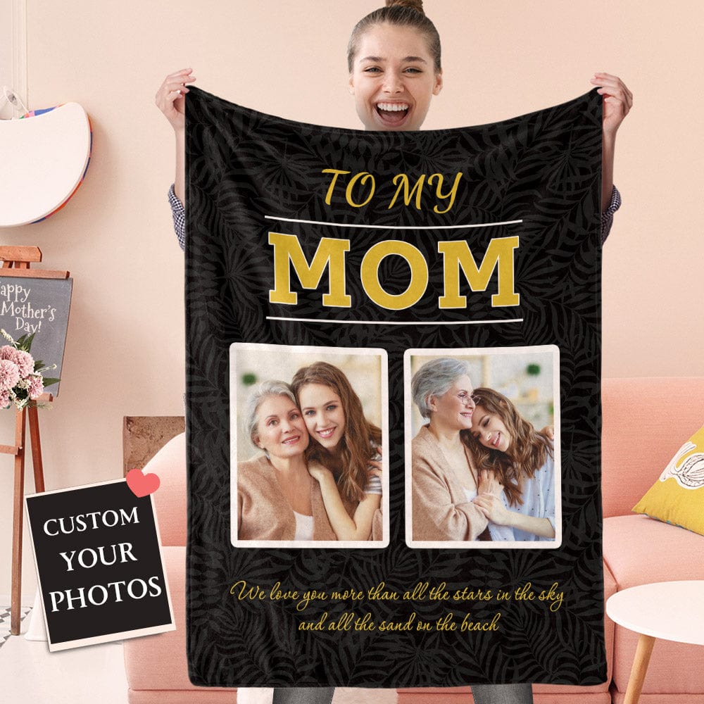 Mother's Day Blanket Personalized Photo Blanket Gifts for Mom - Giftlab